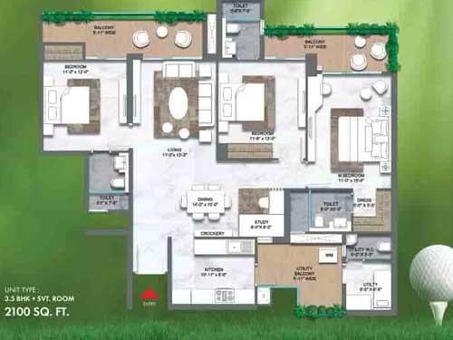 M3M Golf Hills Floor Plan